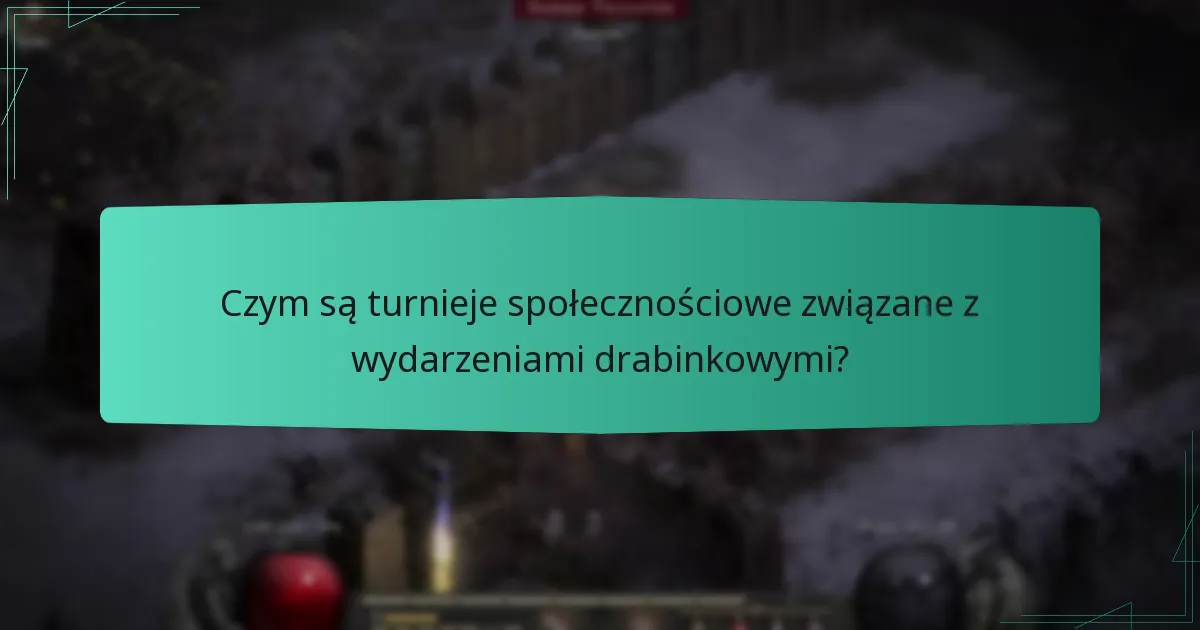 Czym są turnieje społecznościowe związane z wydarzeniami drabinkowymi?