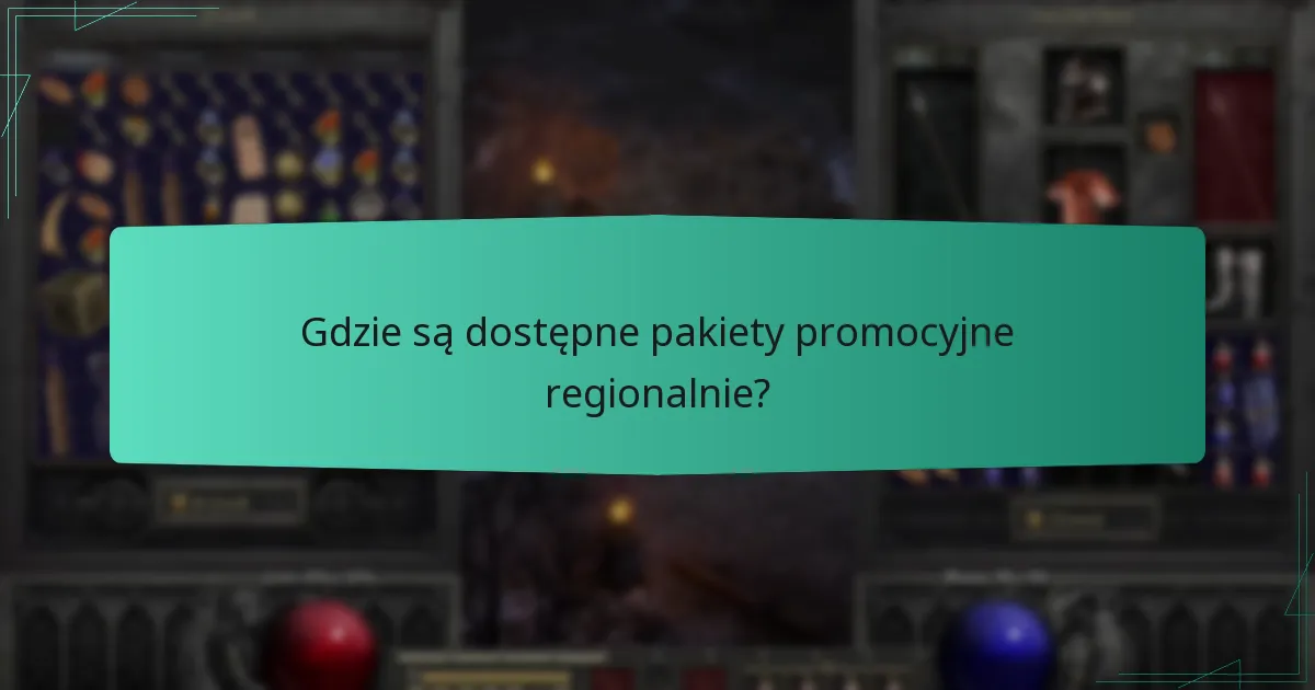 Gdzie są dostępne pakiety promocyjne regionalnie?