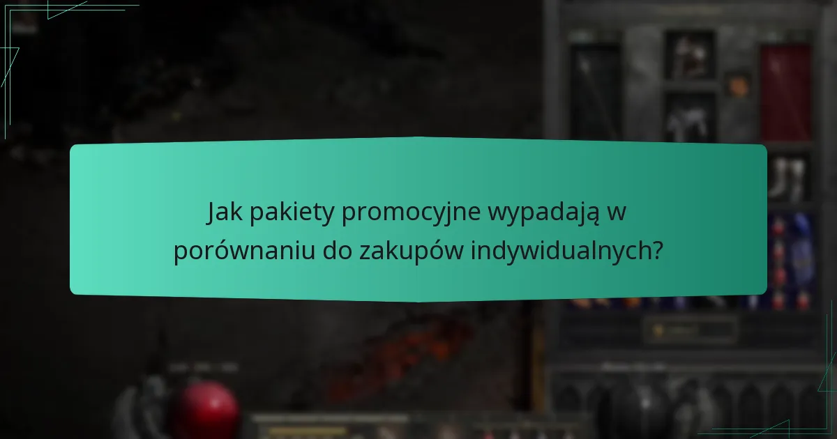 Jak pakiety promocyjne wypadają w porównaniu do zakupów indywidualnych?