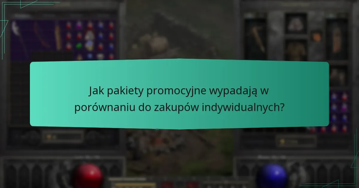 Jak pakiety promocyjne wypadają w porównaniu do zakupów indywidualnych?