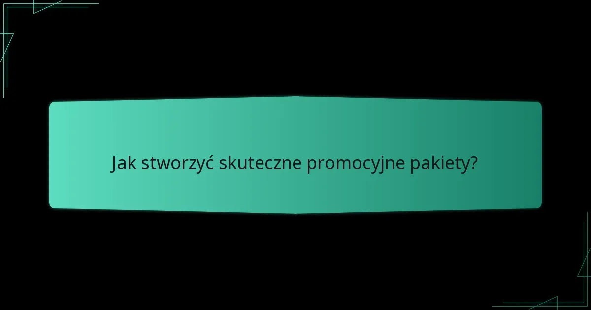 Jakie są wady promocyjnych pakietów?