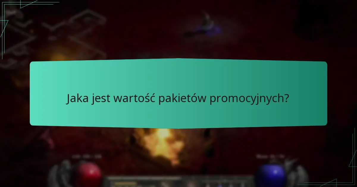 Jaka jest wartość pakietów promocyjnych?