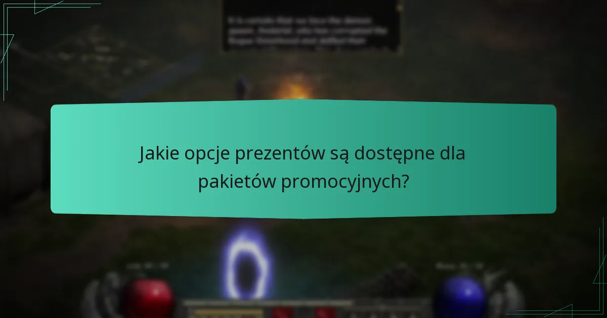Jakie opcje prezentów są dostępne dla pakietów promocyjnych?