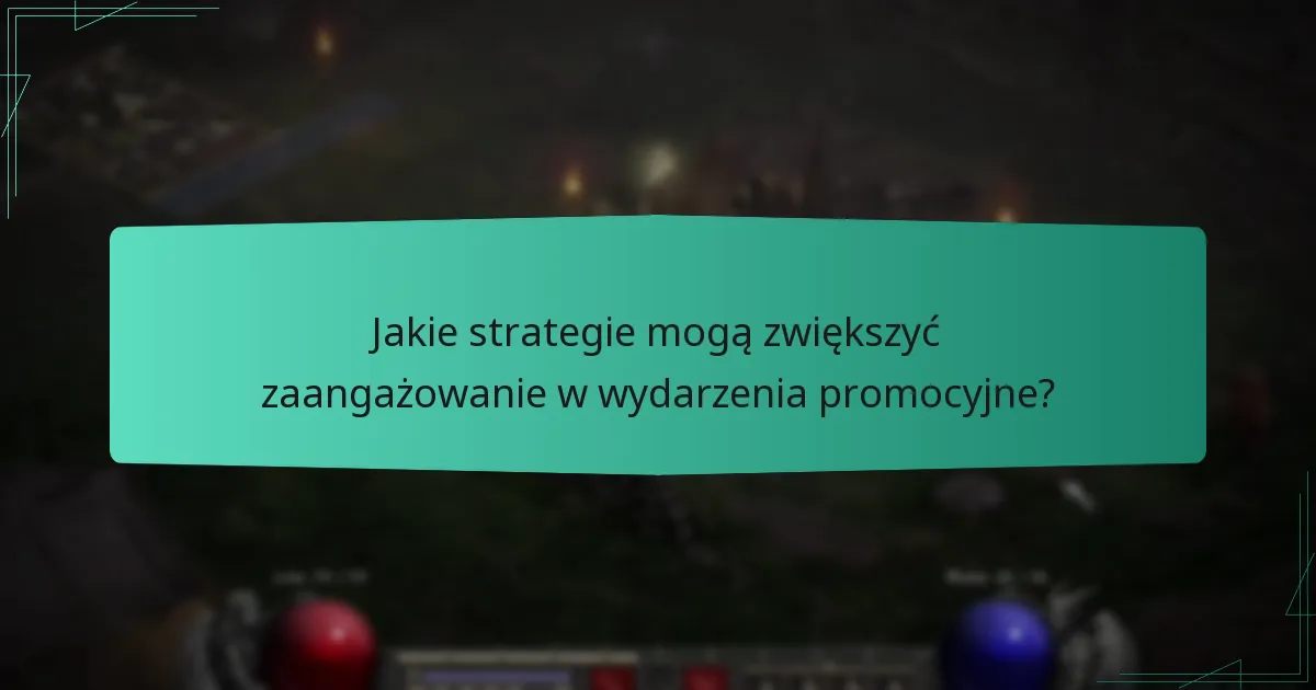 Jakie strategie mogą zwiększyć zaangażowanie w wydarzenia promocyjne?
